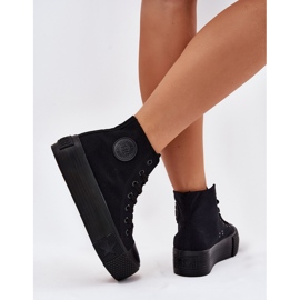 Damen -Sneaker auf der Big Star RR274742 Black Platform schwarz 5