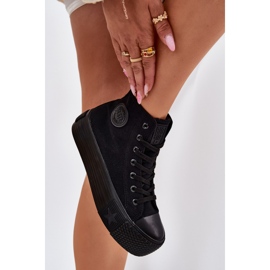 Damen -Sneaker auf der Big Star RR274742 Black Platform schwarz 6