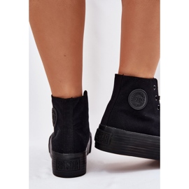 Damen -Sneaker auf der Big Star RR274742 Black Platform schwarz 7