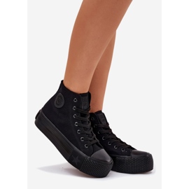Damen -Sneaker auf der Big Star RR274742 Black Platform schwarz 1
