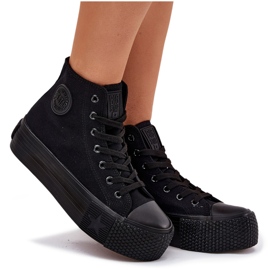 Damen -Sneaker auf der Big Star RR274742 Black Platform schwarz 9