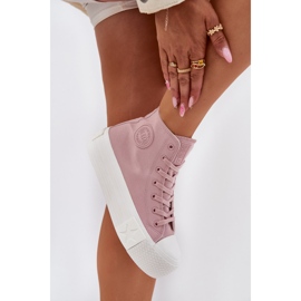 Frauen -Sneaker auf der Plattform Big Star RR274739 Pink rosa 3