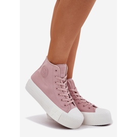 Frauen -Sneaker auf der Plattform Big Star RR274739 Pink rosa 1