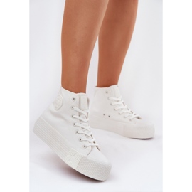Frauen -Sneaker auf der Plattform Big Star RR274743 Weiß 2