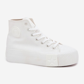 Frauen -Sneaker auf der Plattform Big Star RR274743 Weiß 4