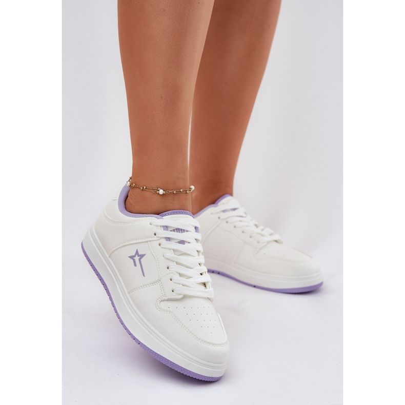 Damen-Sneaker Big Star RR274A245 Hi-polish White and Purple System weiß 2