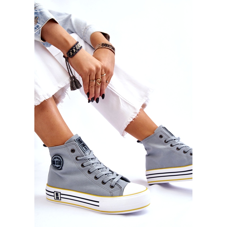 Frauen mit hoher Material von Frauen auf der Big Star LL274188 Plattform hellblau 5