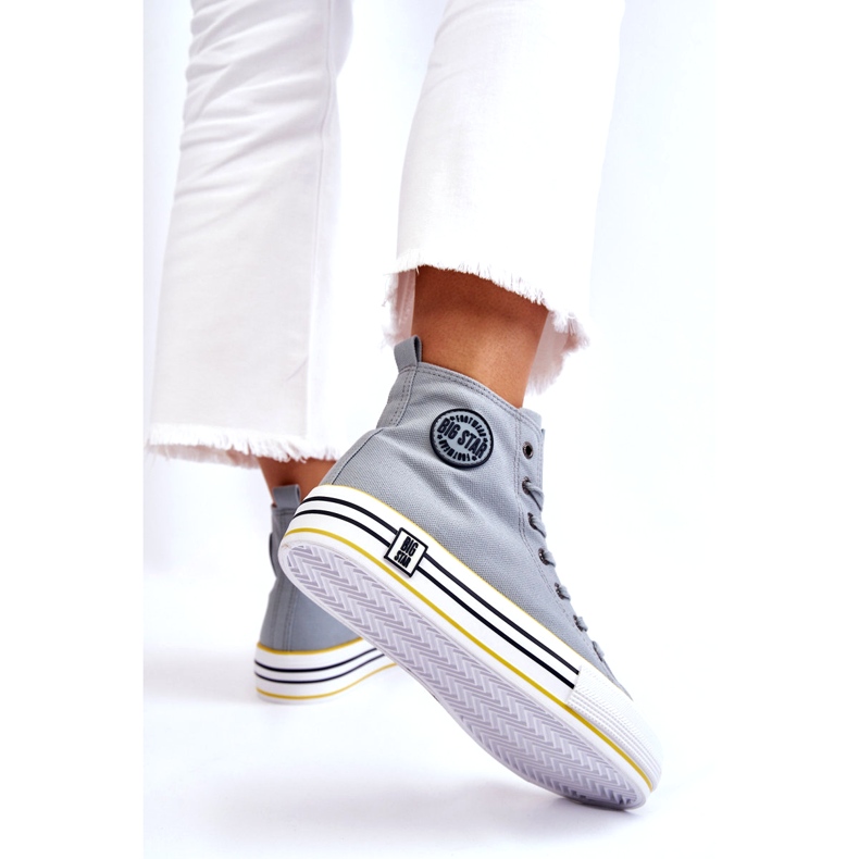 Frauen mit hoher Material von Frauen auf der Big Star LL274188 Plattform hellblau 2