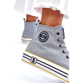 Frauen mit hoher Material von Frauen auf der Big Star LL274188 Plattform hellblau 3