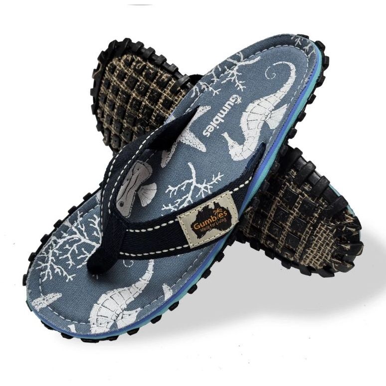 Japanische Gumbies Islander Flip-Flops Unisex Seahorse Gu-FiSl152 blau 1