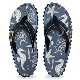 Japanische Gumbies Islander Flip-Flops Unisex Seahorse Gu-FiSl152 blau 2