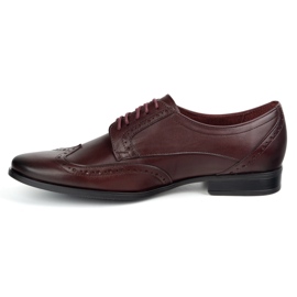 Olivier Herren Brogs Lederschuhe - Modell 1023 Kirsche rot 1