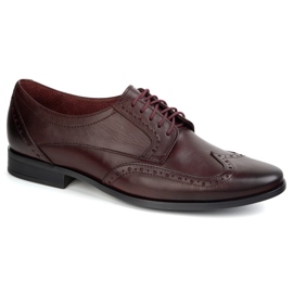 Olivier Herren Brogs Lederschuhe - Modell 1023 Kirsche rot 2