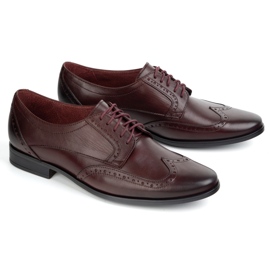 Olivier Herren Brogs Lederschuhe - Modell 1023 Kirsche rot 3