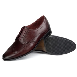 Olivier Herren Brogs Lederschuhe - Modell 1023 Kirsche rot 4