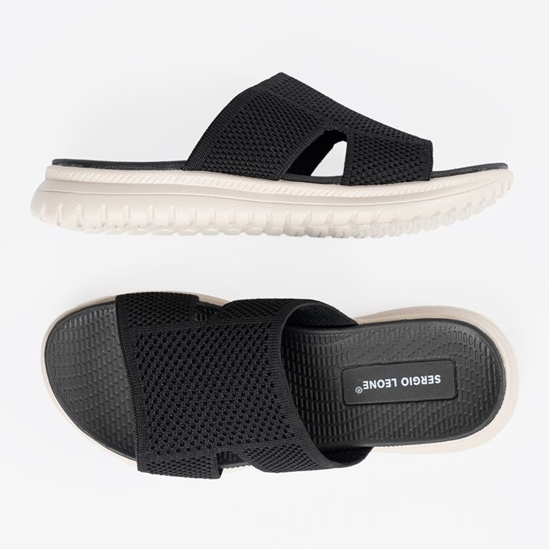 Schwarze Hausschuhe für Frauen auf der Sergio Leone -Plattform 2