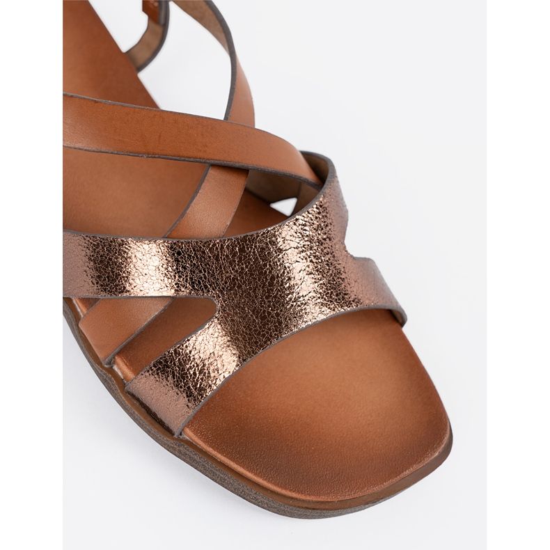 Flache braune Sandalen Sergio Leone 1