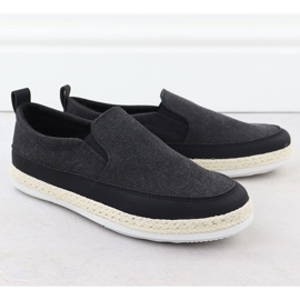 Nowacki Herrenschuhe Espadrilles rutschten in schwarz 0017-t aus 1