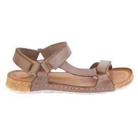 Olivier Frauensandalen barfußfreundlicher Leder beige 1