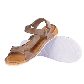 Olivier Frauensandalen barfußfreundlicher Leder beige 5