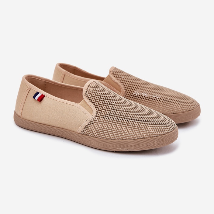 EVento Openwork -Sneaker von Herren Mesh Sneakers Beige Sneakers 1