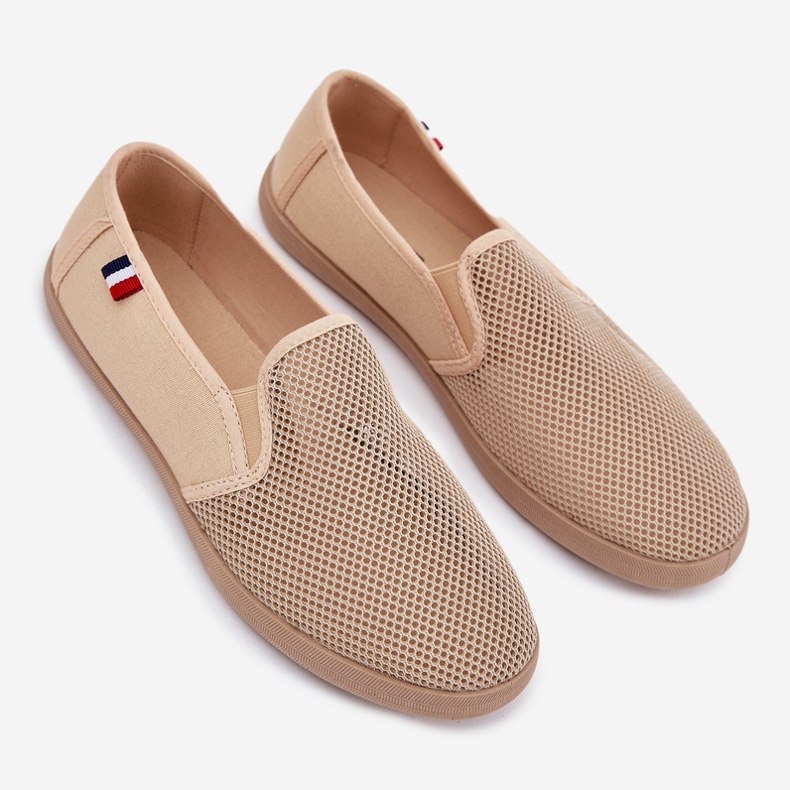 EVento Openwork -Sneaker von Herren Mesh Sneakers Beige Sneakers 2