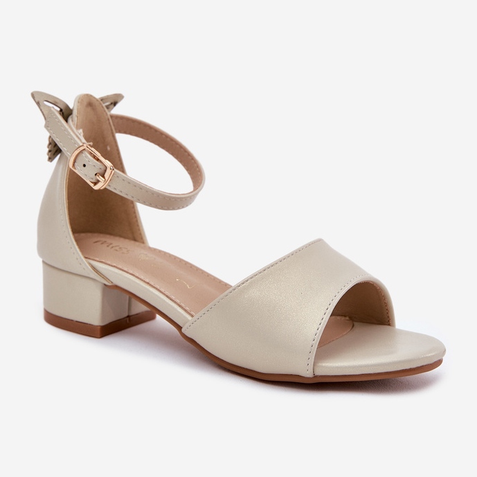 EVento Hochglänzende goldene goldene Sandalen 2