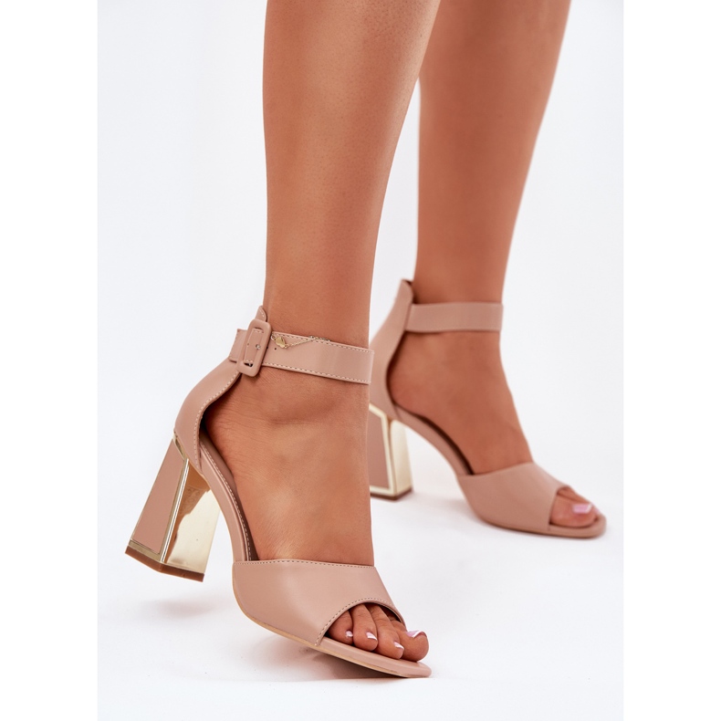 EVento Elegante Frauensandalen auf dem Nacktposten beige 2
