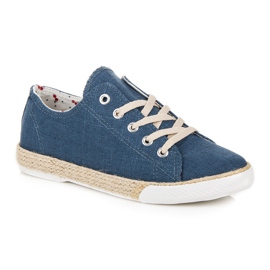 Kylie Espadrilles zum Schnüren blau 1