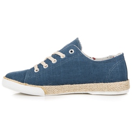 Kylie Espadrilles zum Schnüren blau 2