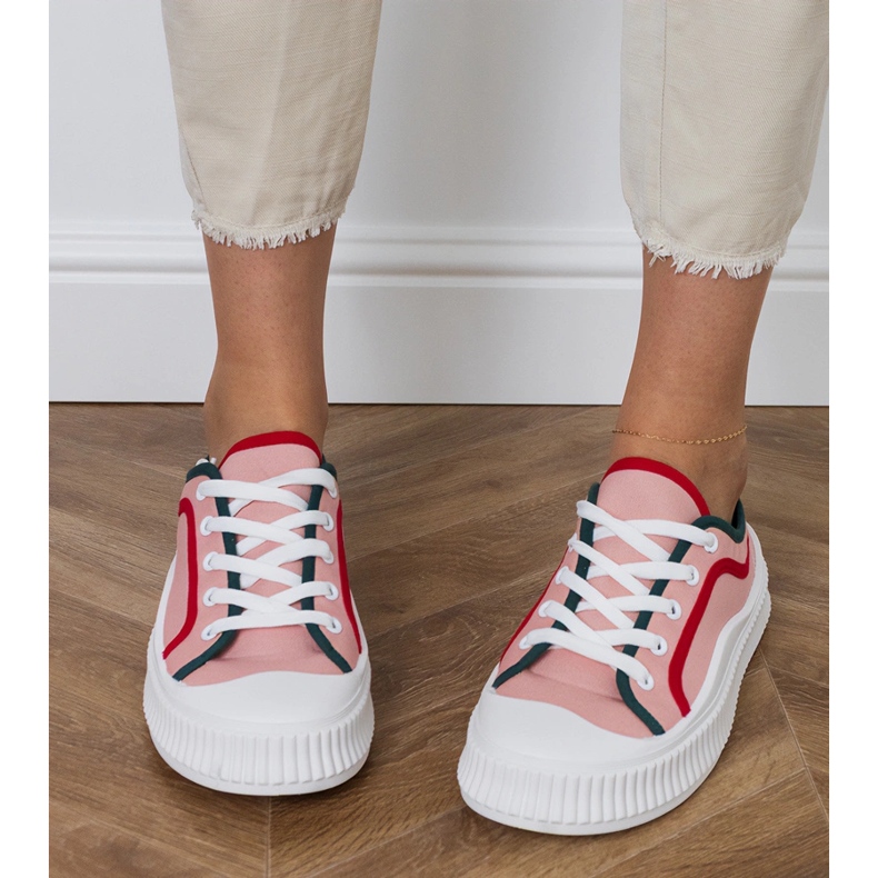 Pink Damen -Sneaker auf der Plattform rosa 1