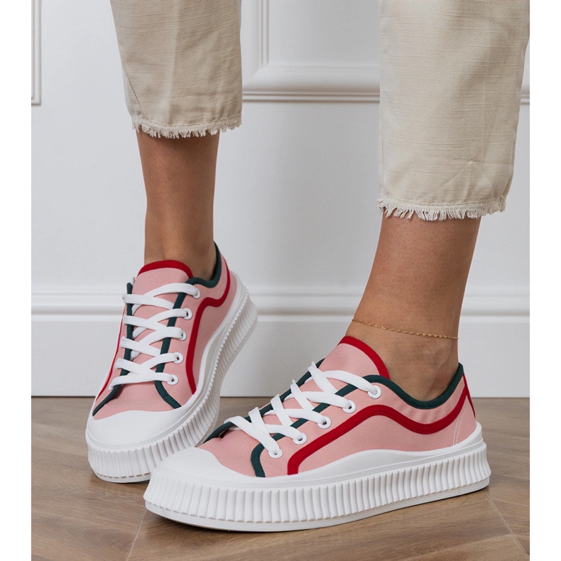 Pink Damen -Sneaker auf der Plattform rosa 2