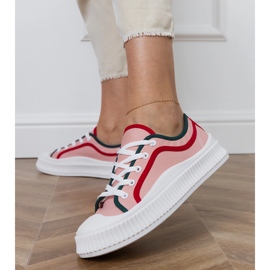 Pink Damen -Sneaker auf der Plattform rosa 3