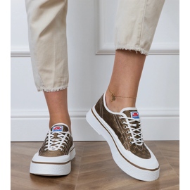 Brown Damen -Turnschuhe auf der Plattform braun 4