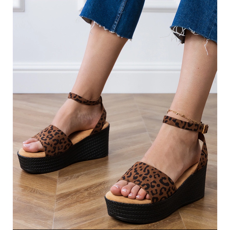 Panther -Sandalen auf der Ekozamsz -Plattform mehrfarbig 1