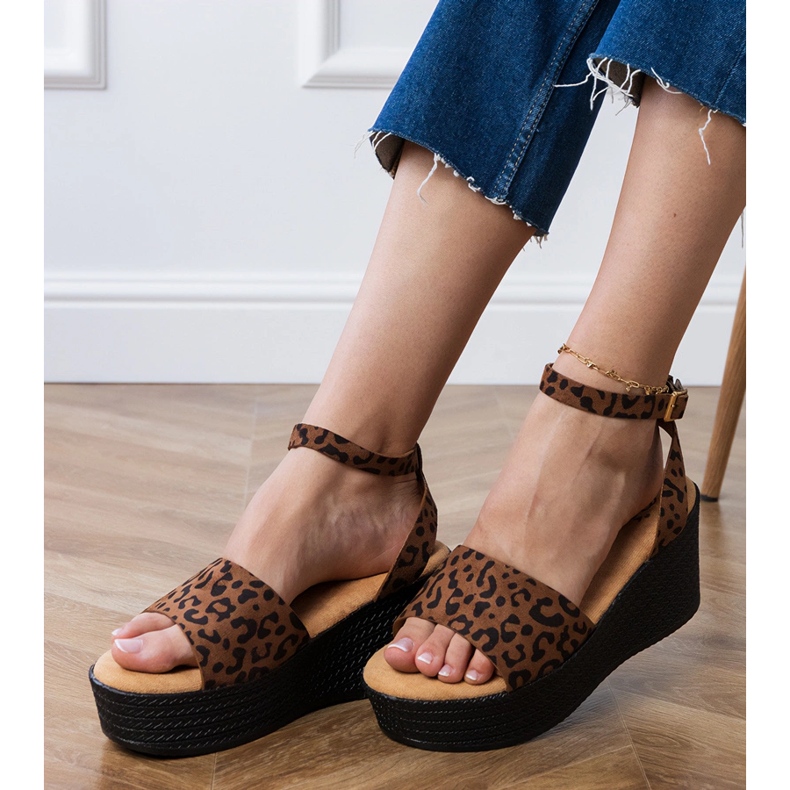 Panther -Sandalen auf der Ekozamsz -Plattform mehrfarbig 2