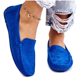 Evento Damen Wildleder Loafer Blau Morreno 5