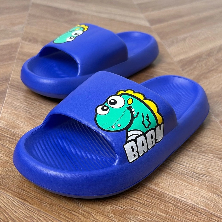 Blue Children's Flip Flops mit Druck blau 2