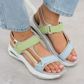Frauen Rieker 3151-90 Sandalen blau 6