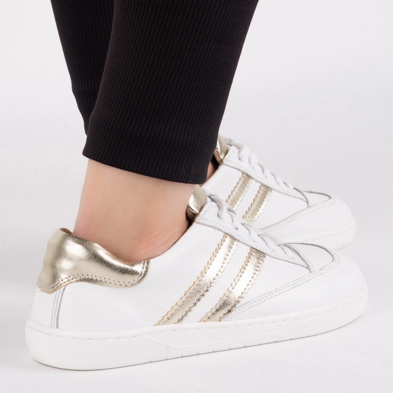 Turnschuhe barfuß Frauen Kaia Olivier - weiße Lederschuhe 1