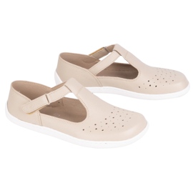 Olivier Barfußschuhe für Frauen aus natürlichen Leder 1283 Beige 3