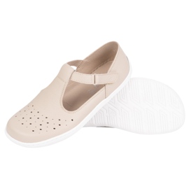 Olivier Barfußschuhe für Frauen aus natürlichen Leder 1283 Beige 5