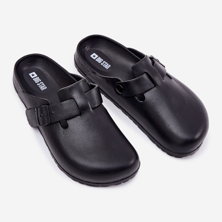 Big Star Foam Flip -Flops -Herren -Clogs mit einem großen Stern RR174A022 Schwarze Schnalle 1