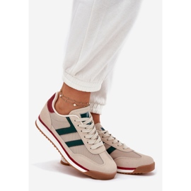 Low Damen -Sneaker dunkler Segen beige 1