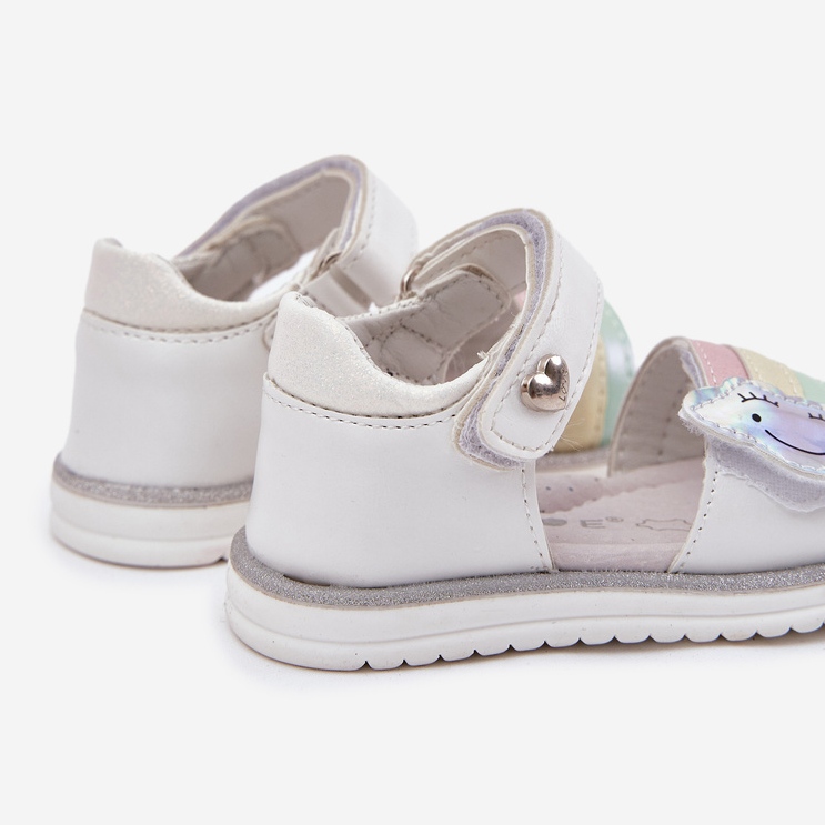 EVento Kindersandalen mit Klettverschluss, weiß 2