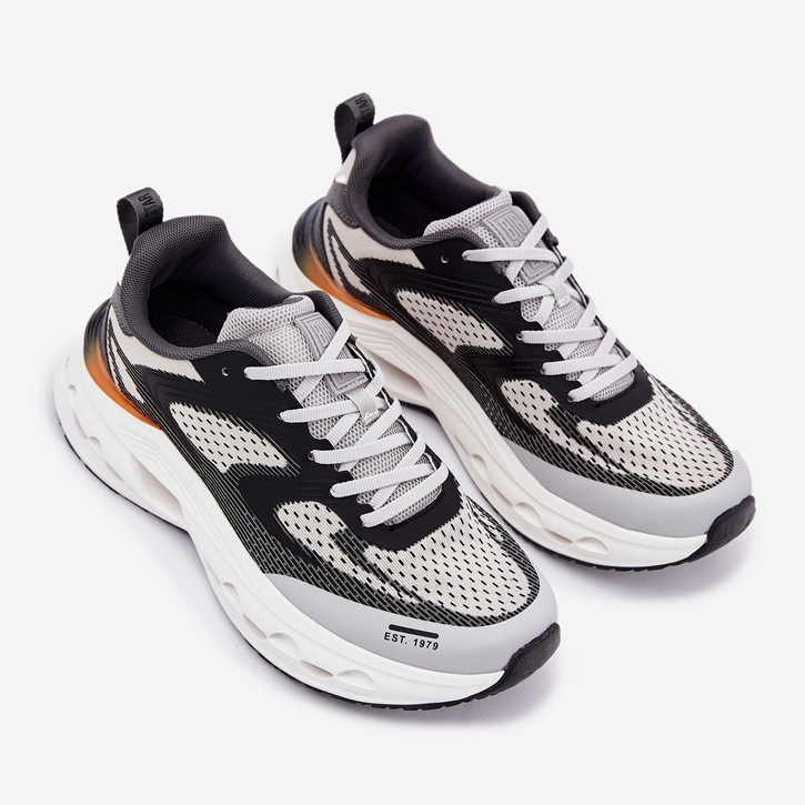 Herren-Sportschuhe auf der Big Star RR174023 Hi-Pol-System-Plattform grau 1