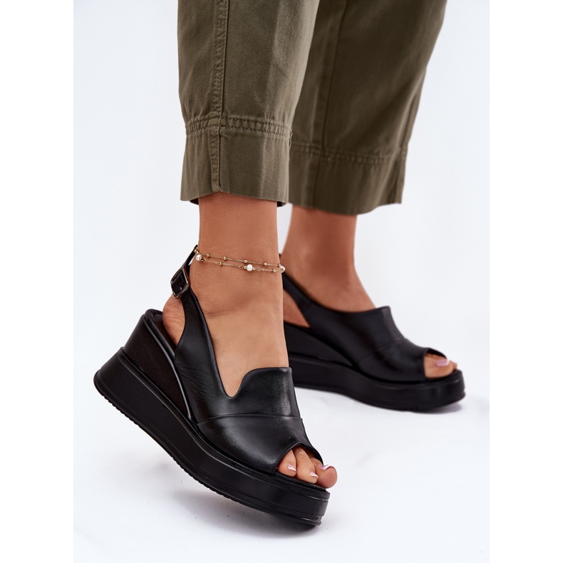 ARTIKER Frauen Ledersandalen für Anker Artker 52C0484 Schwarz 2