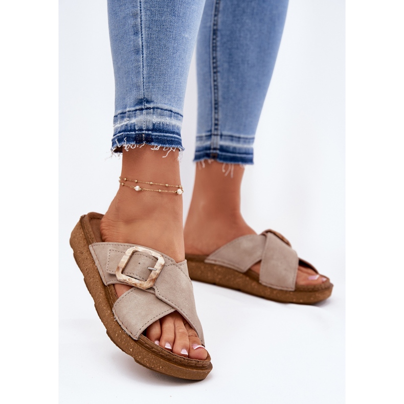 Inblu Flip Flops für Frauen mit inblauem ED000025 Beige 2