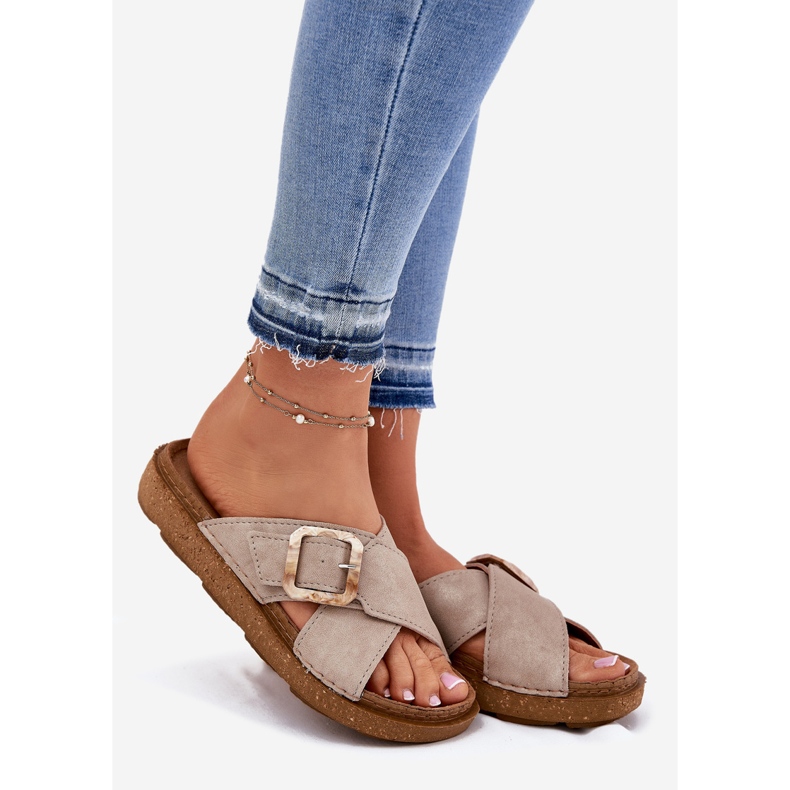 Inblu Flip Flops für Frauen mit inblauem ED000025 Beige 1