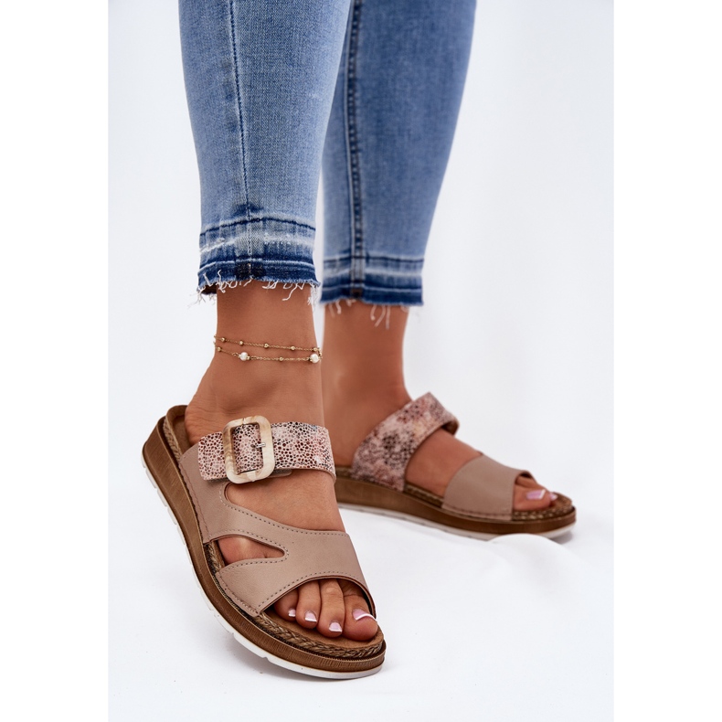 Leichte Frauenflip -Flops mit Inblu GS000055 Beige 2